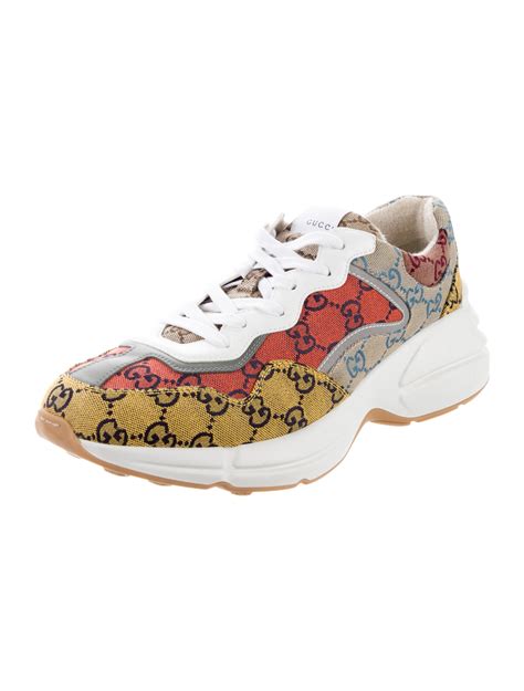 gucci rhyton sneakers orange|Gucci gg rhyton sneakers men's.